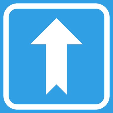 Vektör simgesi bir çerçeve içinde yukarı ok