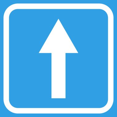 Vektör simgesi bir çerçeve içinde yukarı ok