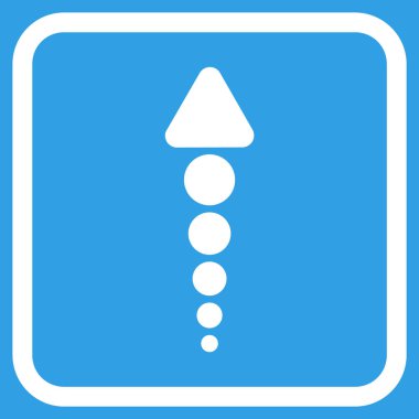 Vektör simgesi bir çerçeve içinde yukarı ok