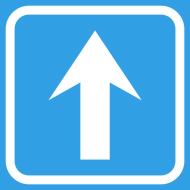 Vektör simgesi bir çerçeve içinde yukarı ok