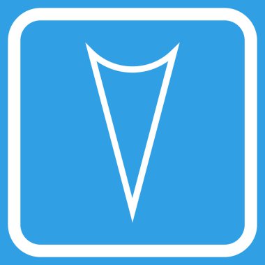 Vektör simgesi bir çerçeve içinde aşağı ok ucu