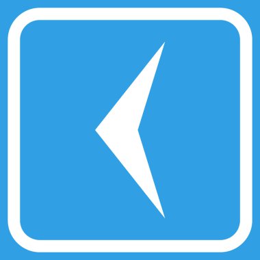 Ok ucu sol vektör simgesi bir çerçeve içinde