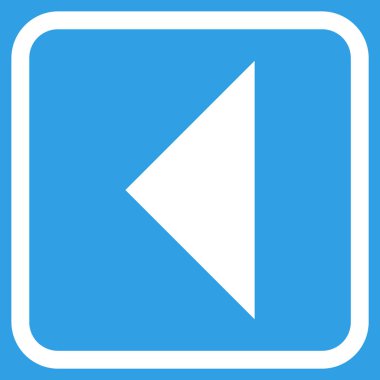 Ok ucu sol vektör simgesi bir çerçeve içinde