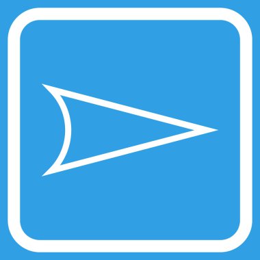 Ok ucu doğru vektör simgesi bir çerçeve içinde