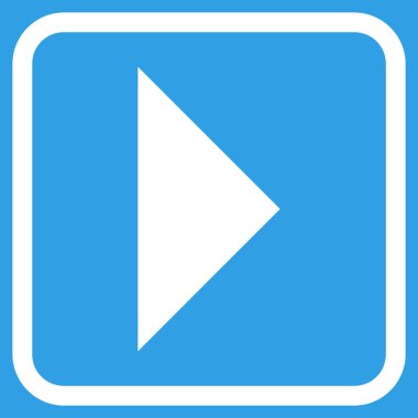 Ok ucu doğru vektör simgesi bir çerçeve içinde