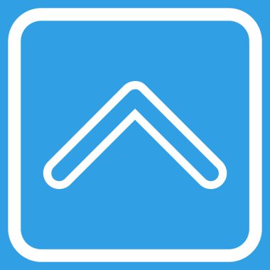 Vektör simgesi bir çerçeve içinde yukarı ok ucu