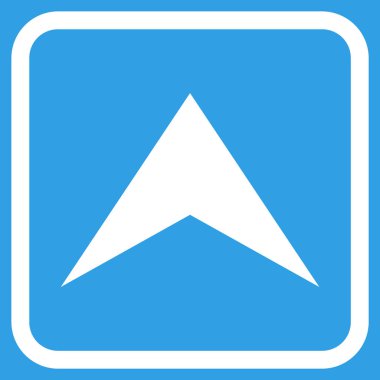 Vektör simgesi bir çerçeve içinde yukarı ok ucu