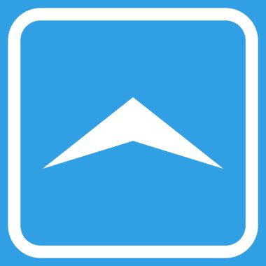 Vektör simgesi bir çerçeve içinde yukarı ok ucu