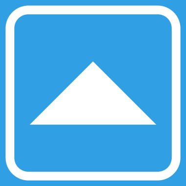 Vektör simgesi bir çerçeve içinde yukarı ok ucu