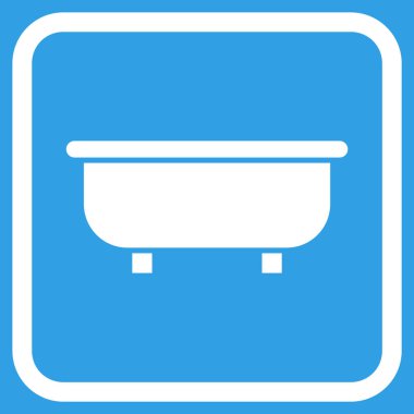 Küvet vektör simgesi bir çerçeve içinde