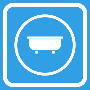 Küvet vektör simgesi bir çerçeve içinde