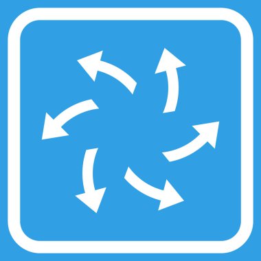 Santrifüj oklar bir çerçeve içinde simge vektör