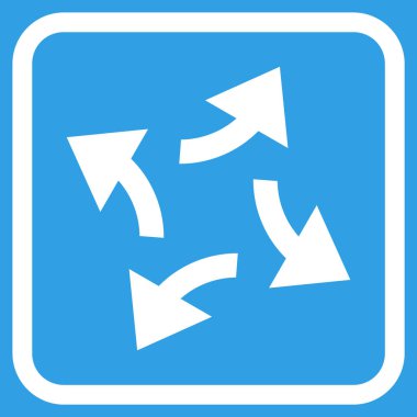 Santrifüj oklar bir çerçeve içinde simge vektör