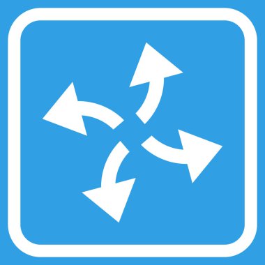 Santrifüj oklar bir çerçeve içinde simge vektör