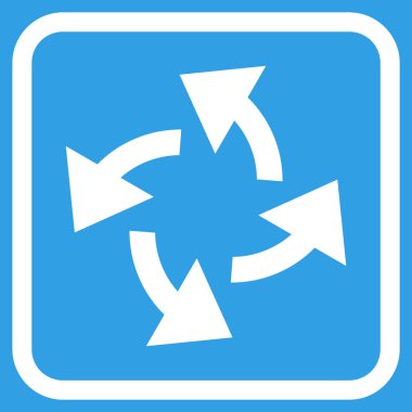 Santrifüj oklar bir çerçeve içinde simge vektör