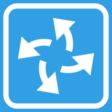 Santrifüj oklar bir çerçeve içinde simge vektör