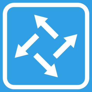 Santrifüj oklar bir çerçeve içinde simge vektör