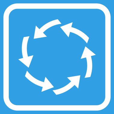 Dolaşım vektör simgesi bir çerçeve içinde