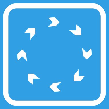 Dolaşım vektör simgesi bir çerçeve içinde