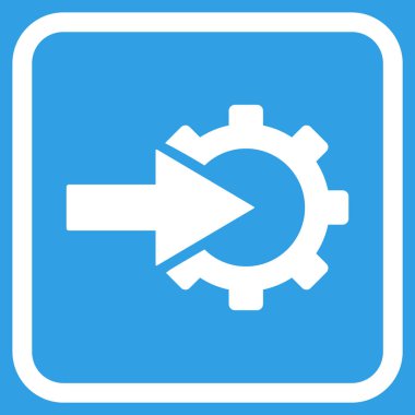 COG Tümleştirme vektör simgesi bir çerçeve içinde