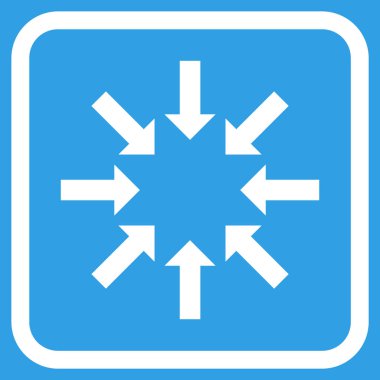 Daraltma okları vektör simgesi bir çerçeve içinde