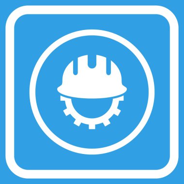 Geliştirme işçisi vektör simgesi bir çerçeve içinde