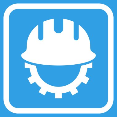 Geliştirme işçisi vektör simgesi bir çerçeve içinde