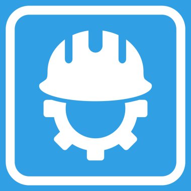 Geliştirme işçisi vektör simgesi bir çerçeve içinde