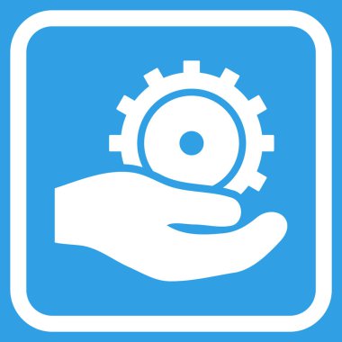 Geliştirme hizmeti vektör simgesi bir çerçeve içinde