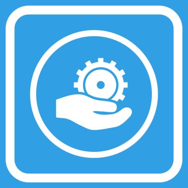 Geliştirme hizmeti vektör simgesi bir çerçeve içinde