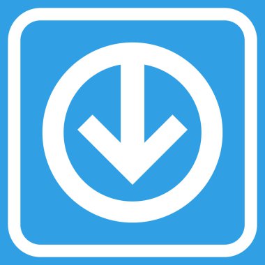 Vektör simgesi bir çerçeve içinde aşağı yön