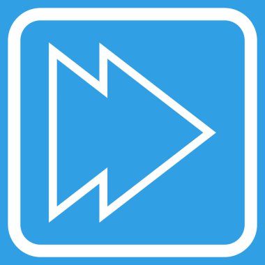 Yöne doğru vektör simgesi bir çerçeve içinde