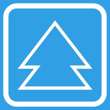 Yön yukarı vektör simgesi bir çerçeve içinde