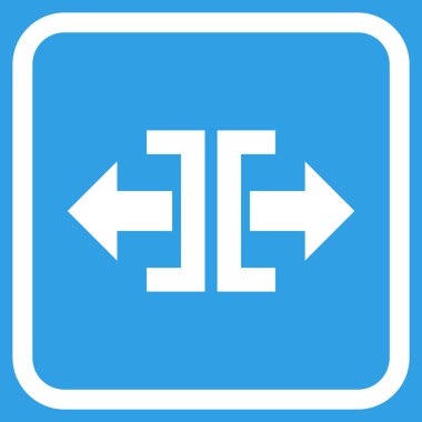 Yatay yöndeki vektör simgesi bir çerçeve içinde bölmek