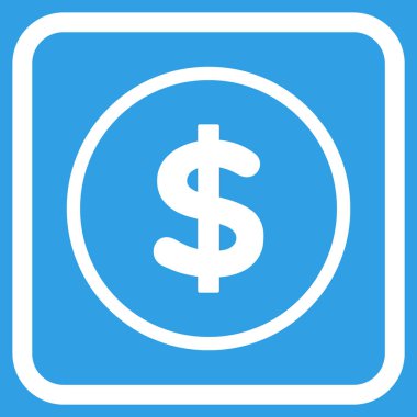 Doları vektör simgesi bir çerçeve içinde