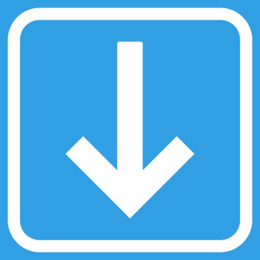 Bir çerçeve içinde ok vektör simgesi