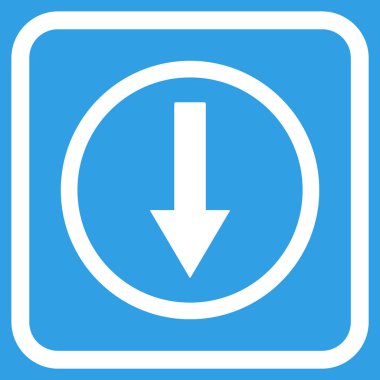 Bir çerçeve içinde yönlü ok vektör simgesi