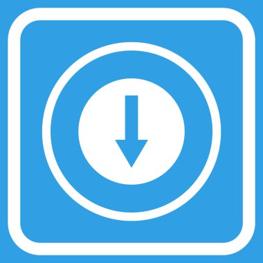 Bir çerçeve içinde yönlü ok vektör simgesi