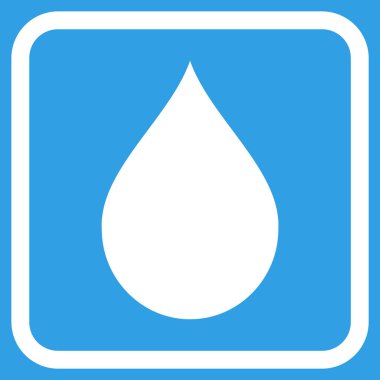 Damla vektör simgesi bir çerçeve içinde