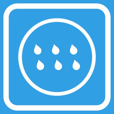 Damla vektör simgesi bir çerçeve içinde