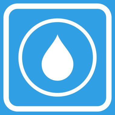 Damla vektör simgesi bir çerçeve içinde