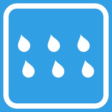 Damla vektör simgesi bir çerçeve içinde