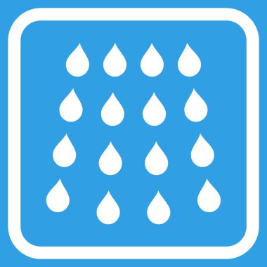 Damla vektör simgesi bir çerçeve içinde