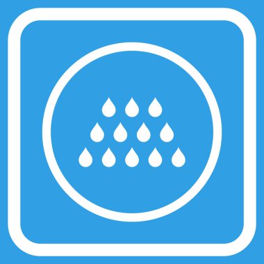 Damla vektör simgesi bir çerçeve içinde