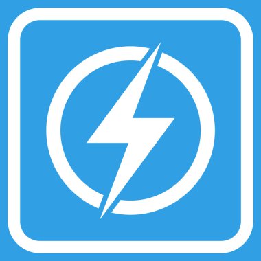 Elektrik vektör simgesi bir çerçeve içinde