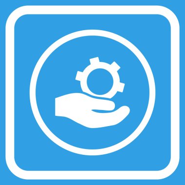 Bir çerçevedeki mühendislik hizmeti vektör simgesi