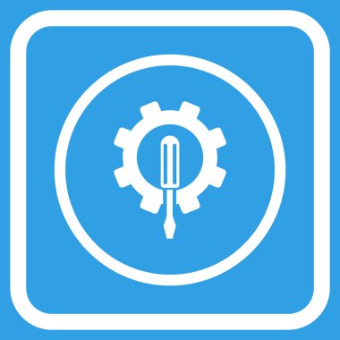 Bir çerçevedeki mühendislik vektör simgesi