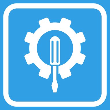 Bir çerçevedeki mühendislik vektör simgesi