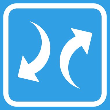 Exchange oklar bir çerçeve içinde simge vektör