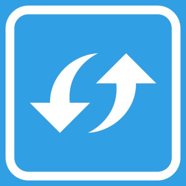 Exchange oklar bir çerçeve içinde simge vektör